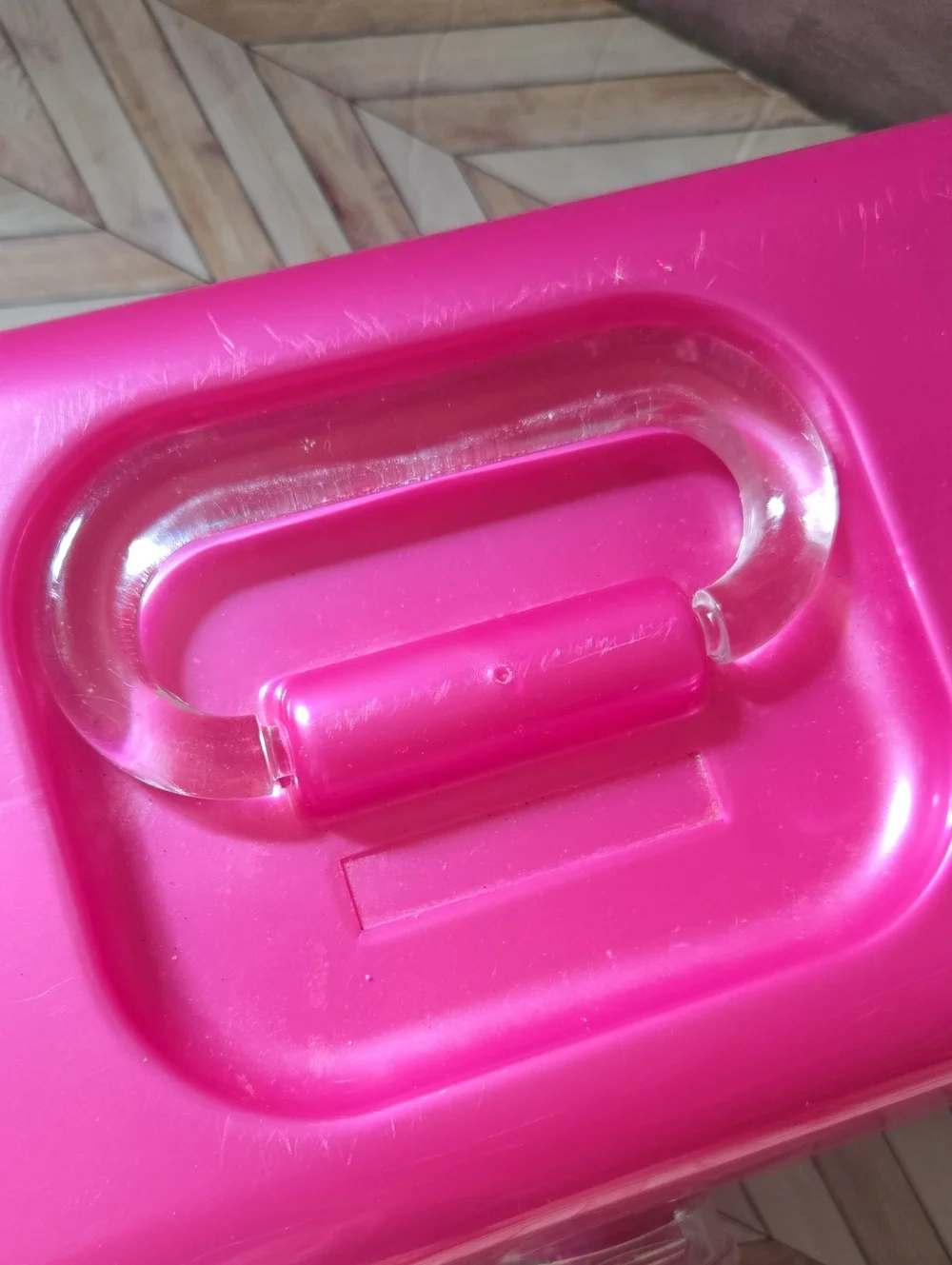 Vintage Y2K Caboodles Hot Pink Makeup Organizer Train Case Beauty Box